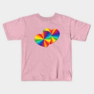 Rainbow Hearts Kids T-Shirt